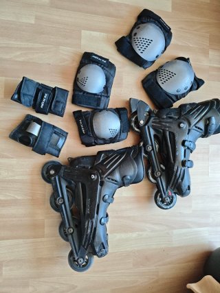 Patines en línea y protecciones Talla 40-45