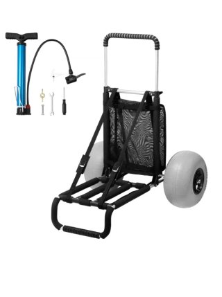 Carrito de Playa VEVOR Negro