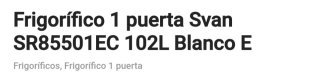Nevera Svan blanca
