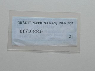 Obligación Histórica Crédit National 2.000 Francos