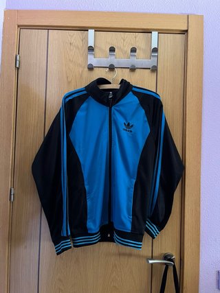 Chaqueta Adidas Vintage Azul y Negra S