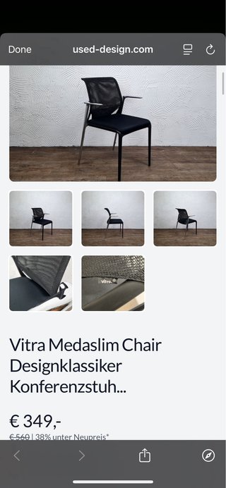 Silla Vitra Medaslim Negra