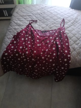 Blusa de satén con estrellas talla 2XL