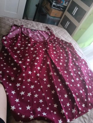 Blusa de satén con estrellas talla 2XL