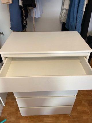 Cómoda 5 cajones IKEA MALM blanca