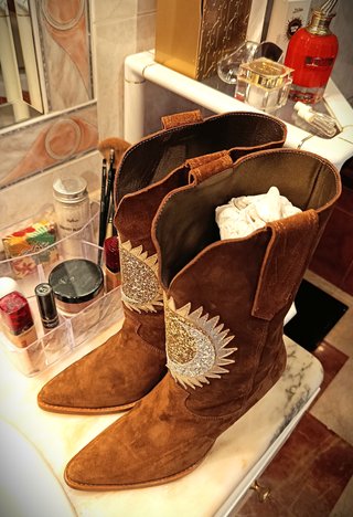 Botas Texanas Patricia Blanchet Marrón y Dorado