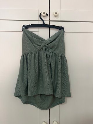 Blusa verde palabra de honor