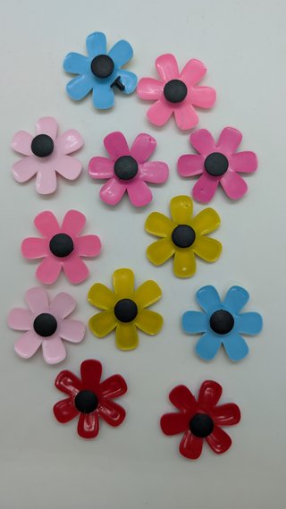 Set 12 charms jibbitz per Crocs fiori colorati