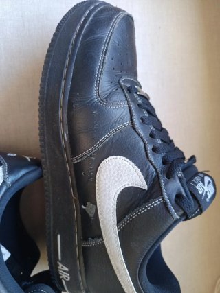 Zapatillas Nike Air Force 1 Negras y Plateadas
