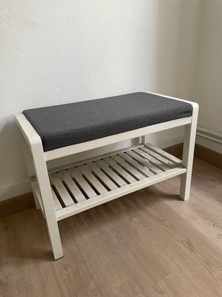 Banco zapatero con asiento acolchado