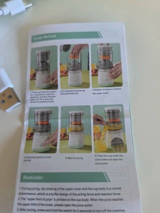 Exprimidor Cítricos Portátil Recargable USB