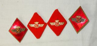 4 Rombos Cuello Ejto. del Aire piloto Época Franco