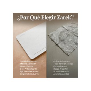 Tappeto da bagno di diatomee Zarek, asciugatura rapida antimuffa