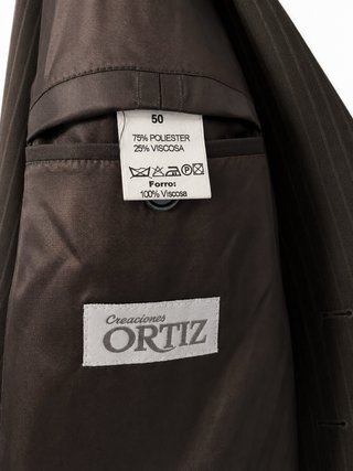 Chaqueta de traje a rayas hombre XL