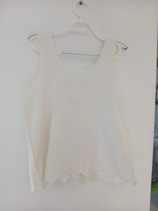 Top Mango Blanco Talla M