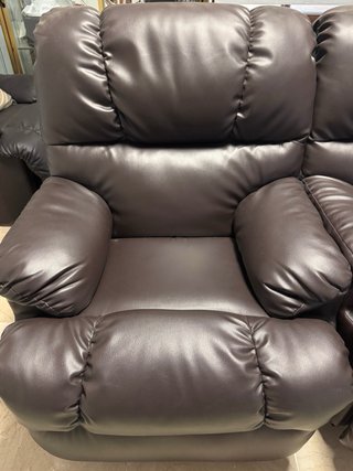 4 Sillones Relax Piel Sintética Marrón