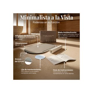 Tappeto da Bagno Diatomite Asciugatura Rapida Antimuffa
