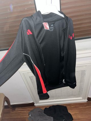 Chaqueta Adidas Messi Hombre Negra Roja