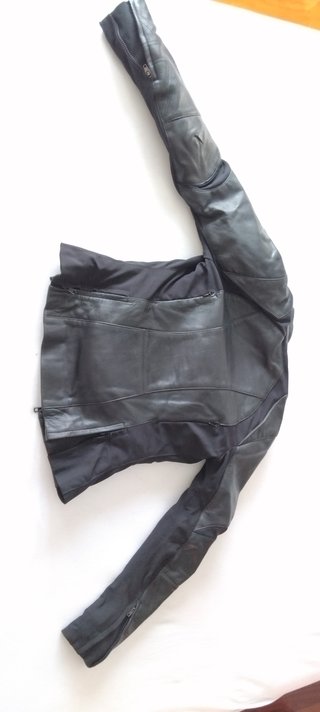 Chaqueta Cuero Mujer Cafe Racer Negra