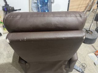 Sillón Masaje Cuero Sintético Marrón