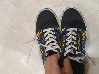 Zapatillas Vans Checkerboard Negras y Multicolor