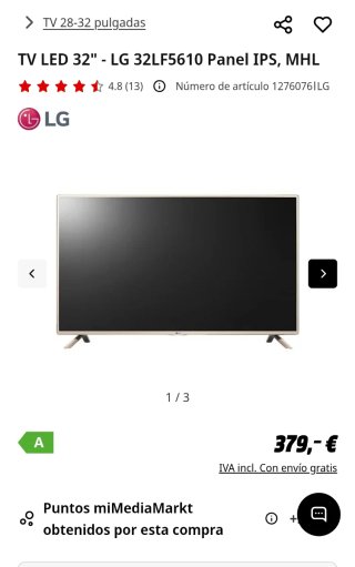 TV LG 32 Full HD + Fire TV Stick Lite