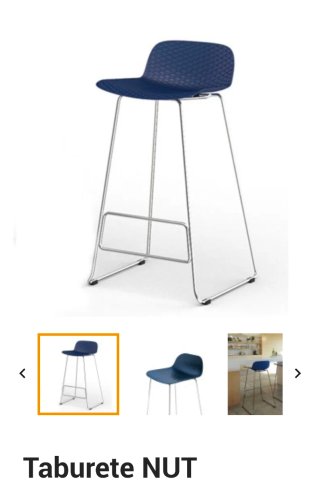 Taburete alto con respaldo modelo Nut