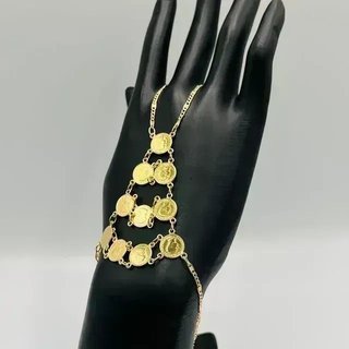 Pulsera Manita 10 Monedas Oro