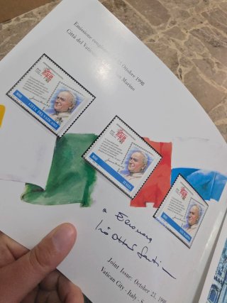 Cartella Filatelica Italia 98 Autografata Fantini