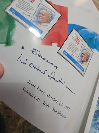 Cartella Filatelica Italia 98 Autografata Fantini