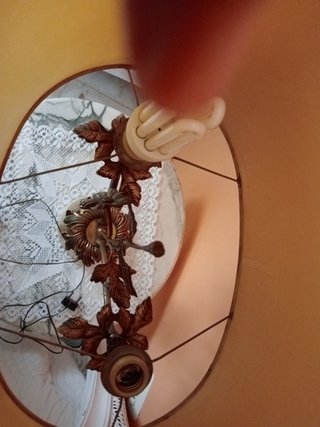 2Lámparas  bronce y base mármol envío por correos