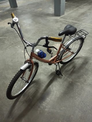 Bicicleta de paseo color cobre