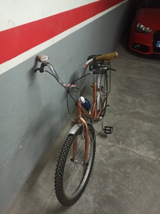 Bicicleta de paseo color cobre