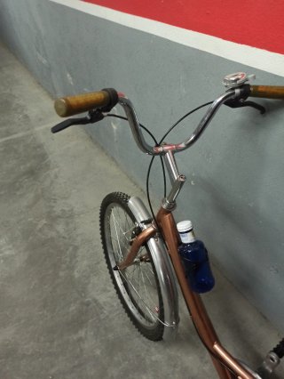 Bicicleta de paseo color cobre
