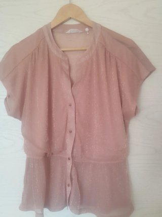 Camisa Naf Naf brillo mujer rosa