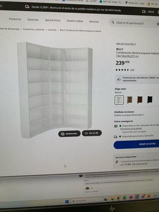 Librería BILLY IKEA 3 modulos Angulo + 2 clasicos