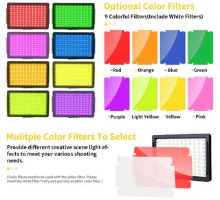 Kit 2 Luci LED Video Foto USB con Filtri colorati