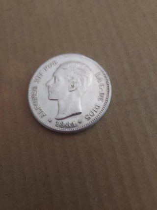 Moneda 5pts Alfonso XII 1881
