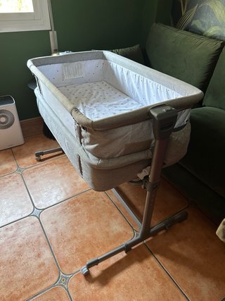 Cuna colecho Kinderkraft gris
