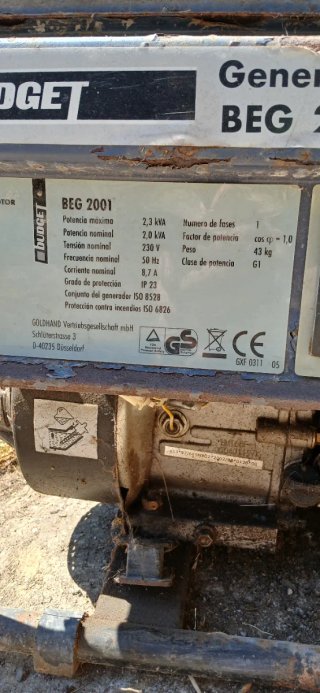 Generador a gasolina BUDGET BEG 2001