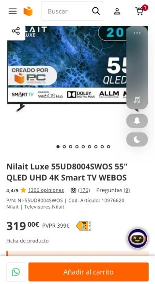 TV NILAIT SMART 4K QLED 55