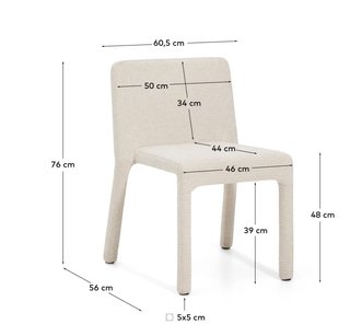Sedie Loria Kave Home Ciniglia Beige