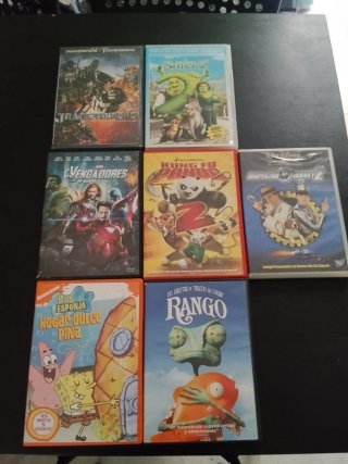 Lote 7 Películas DVD (Infantil/Acción)