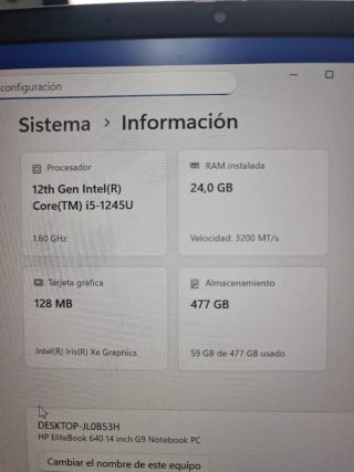 HP Elitebook 640 G9 i5 12Gen 24GB RAM 512GB SSD