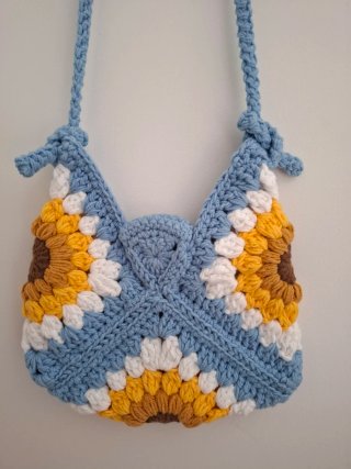 Bolso de Crochet Artesanal con Girasoles