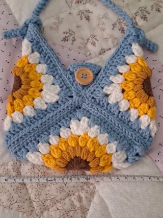 Bolso de Crochet Artesanal con Girasoles