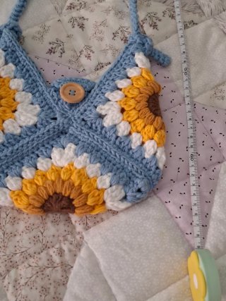 Bolso de Crochet Artesanal con Girasoles