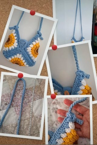 Bolso de Crochet Artesanal con Girasoles
