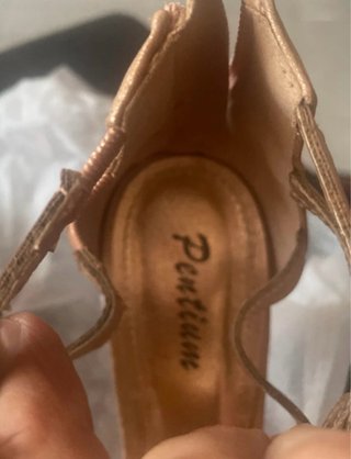 Sandali preziosi oro bronzo