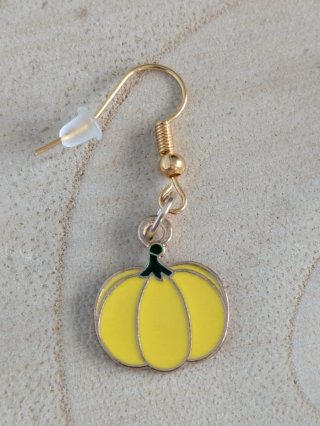 Pendientes Colgantes Calabaza Amarilla